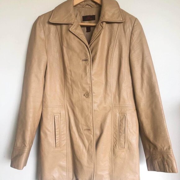Vintage Danier tan leather jacket - Picture 1 of 4